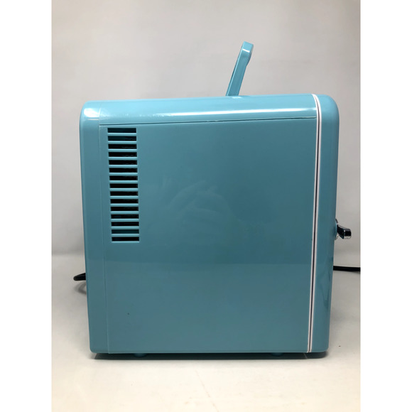 Koolatron Light Blue Mini Fridge 6 Can AC/DC Thermoelectric Cooler Tested Works - Picture 5 of 16
